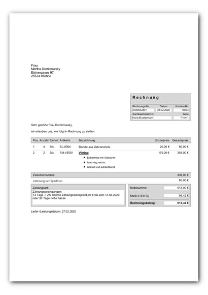 Rechnung mit Versandkosten (Mellodesign)_faq